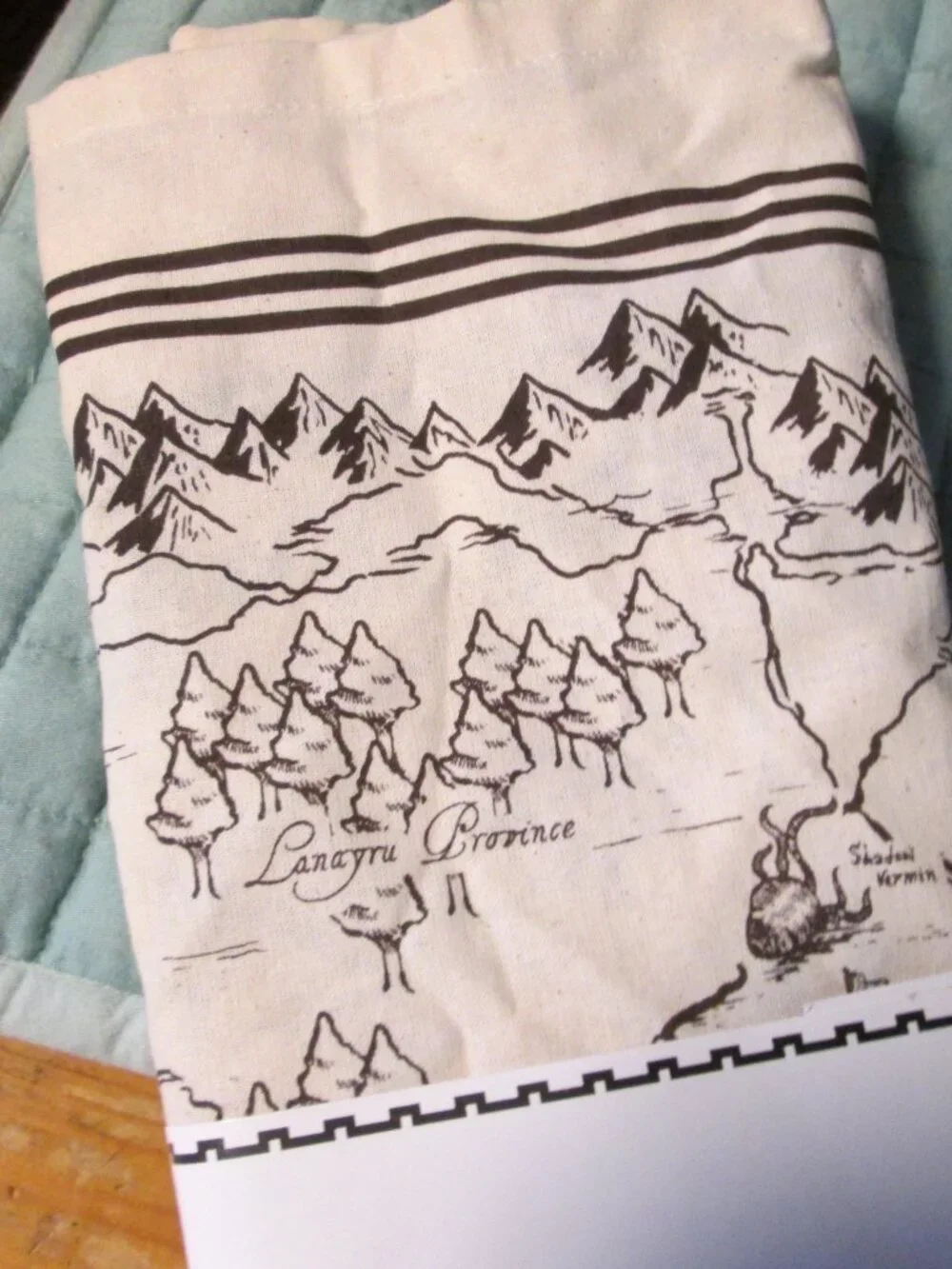 New Map of Hyrule map of zelda tea towel collectible